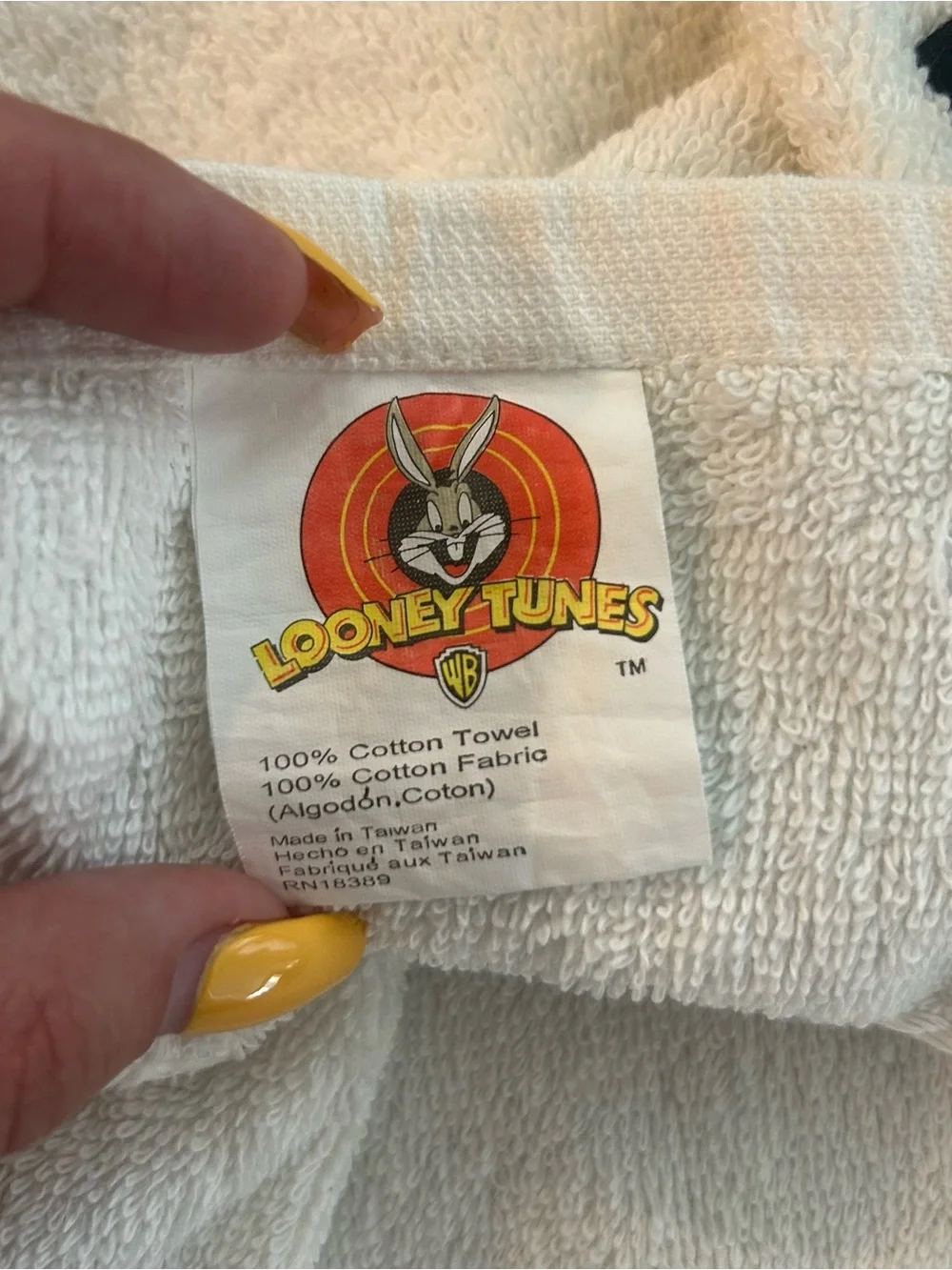 Vintage Looney Tunes Tweety Bird 3D Plush On Terry 46